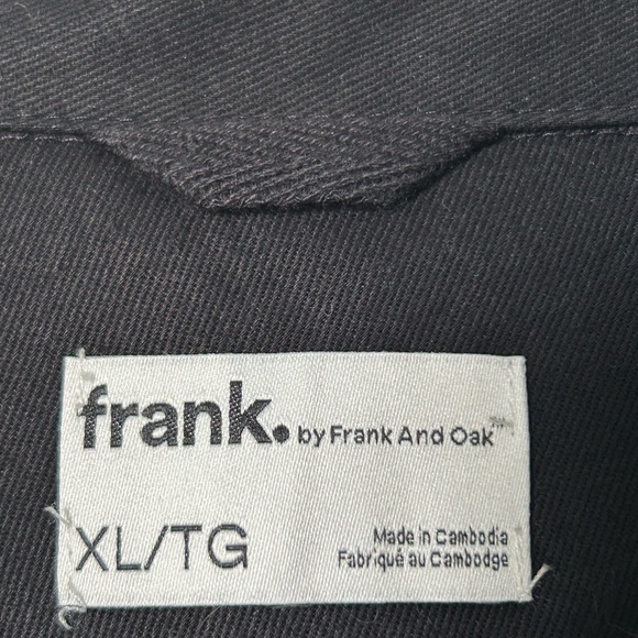 🔥🆕🔥 Frank and Oak Heavyweight Shirt / Overshirt XL Black - Like New! - Picture 3 of 8